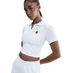 NikeCourt Heritage Kısa Kollu Crop Kadın Tenis Polo Üstü - Görsel 3